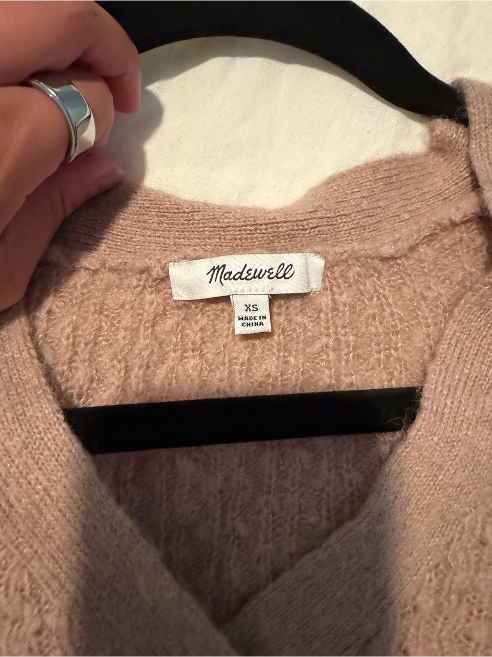 Madewell Cropped V-Neck Button Cardigan - Taupe - Picture 3 of 4